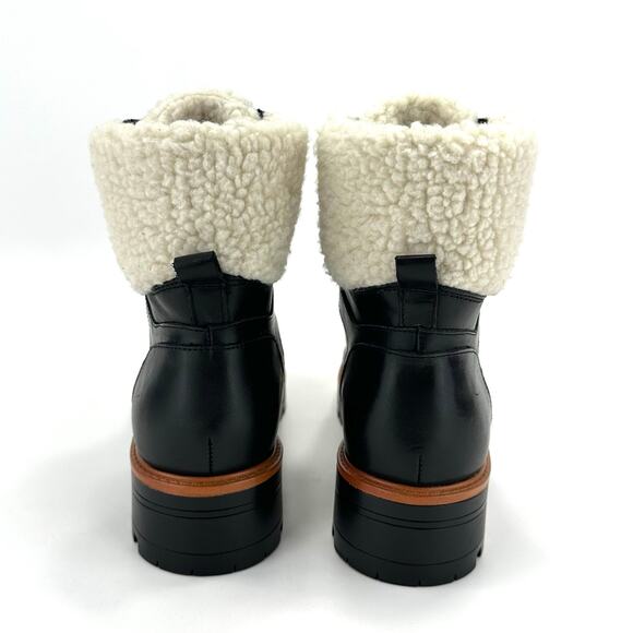 Marc Fisher Isabel Women Lug Sole Bootie Size 9.5M Black Leather Ankle Boot New - Picture 4 of 16